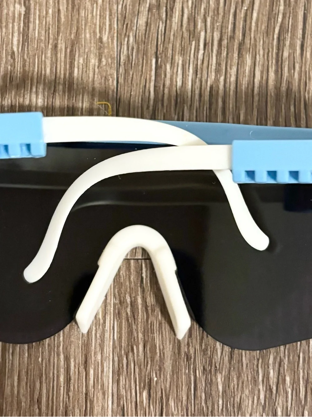 Mirrored Shield Sunglasses - Yellow/Teal Lens